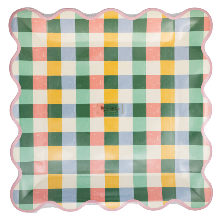 Hopscotch Gingham Plate, 10"