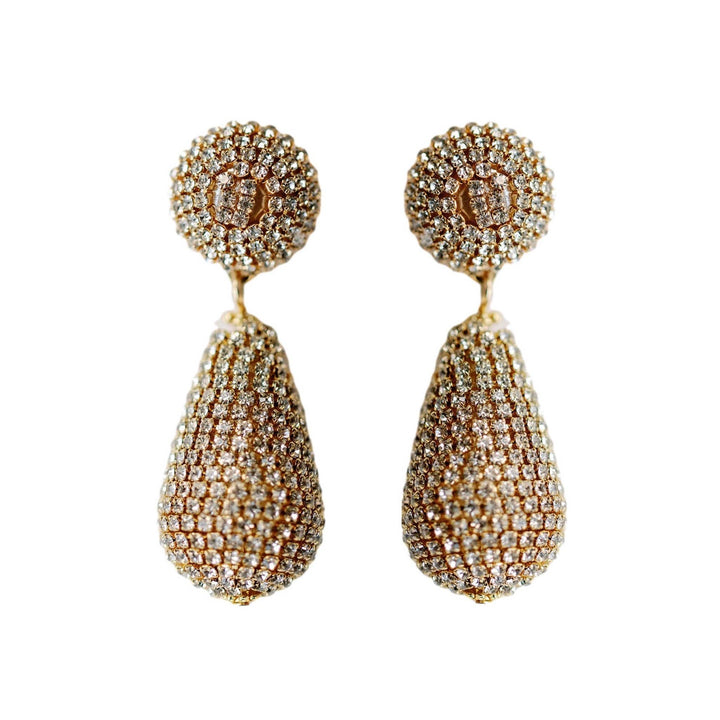 Rhinestone Wrapped Drop Earrings