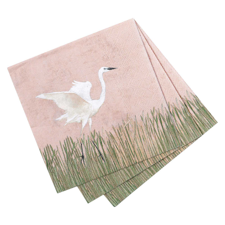 Egret Paper Napkins, S/20