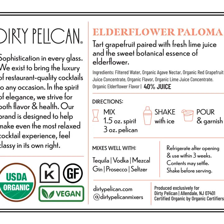 Elderflower Paloma Mix | Dirty Pelican