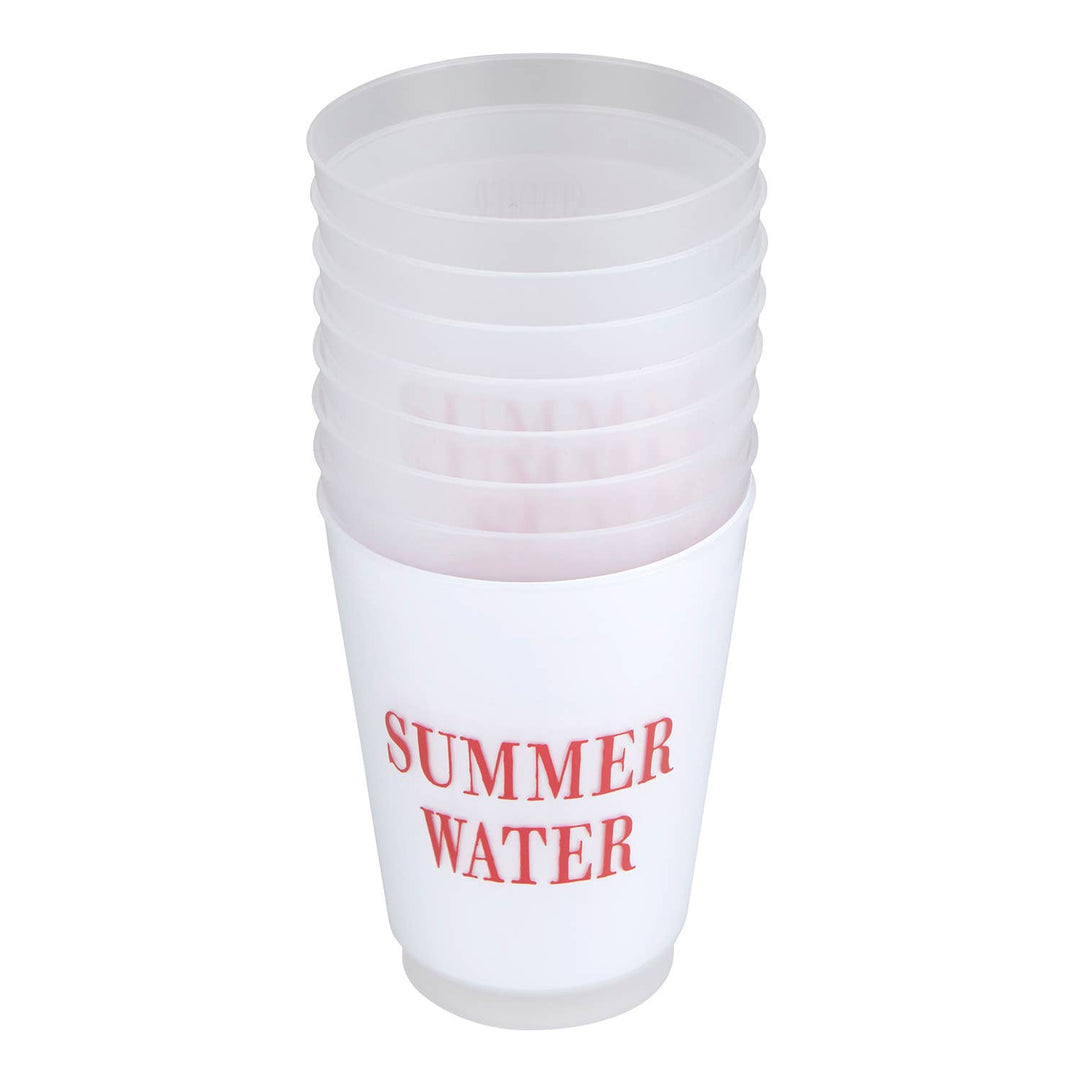 Summer Water Frosted Cups S/8