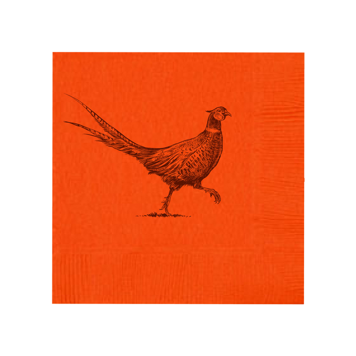 Pheasant Strut Orange Cocktail Napkins | Alexa Pulitzer