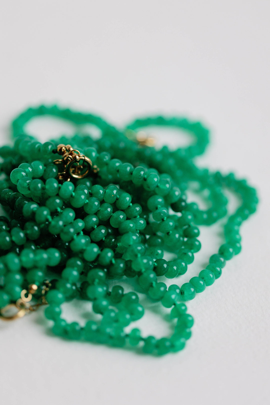 Jade Necklace, 16.5"