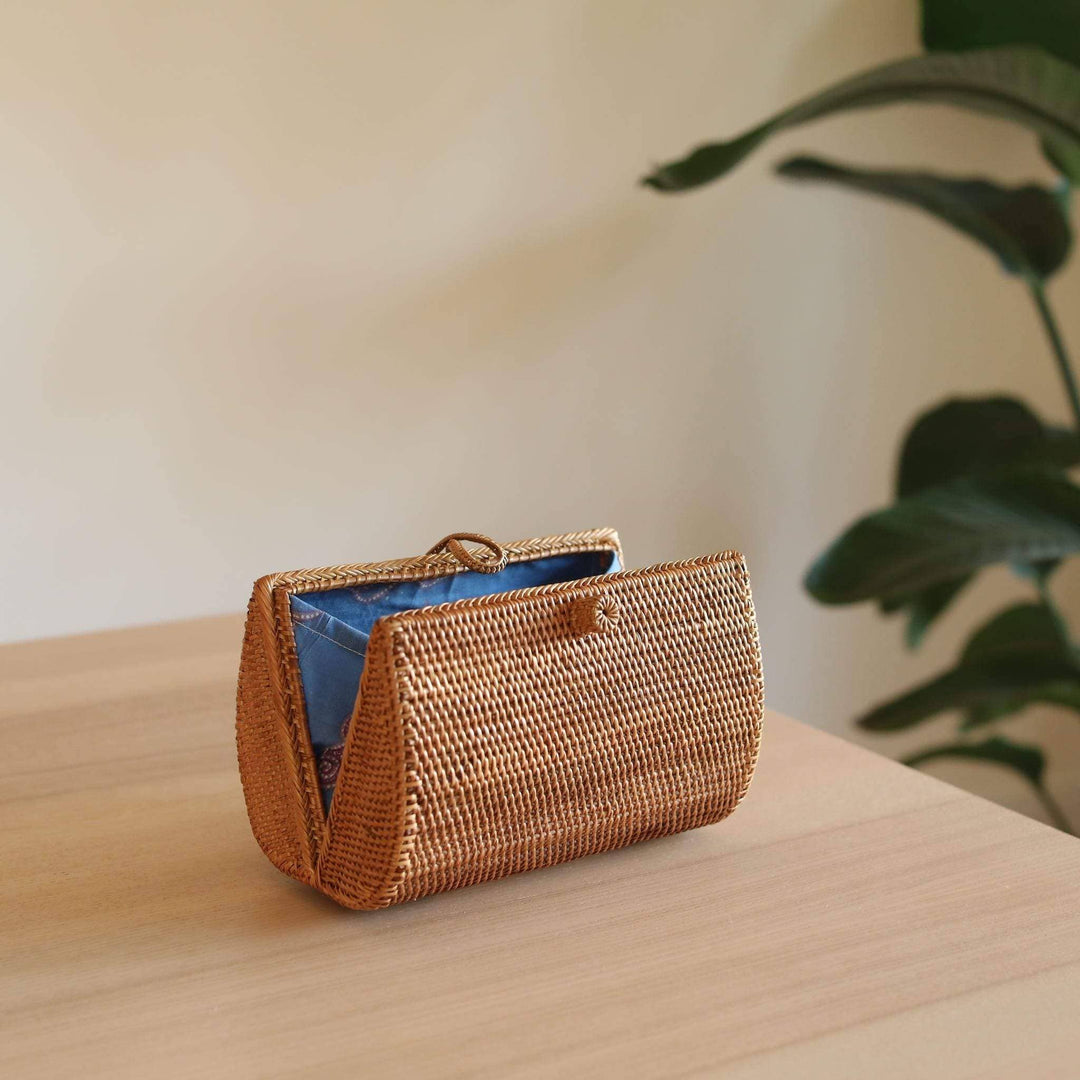 Envelope Rattan Clutch