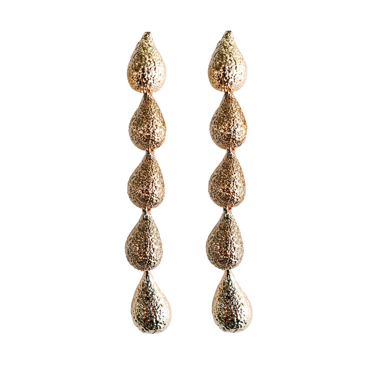 Textured Gold Statement Earrings