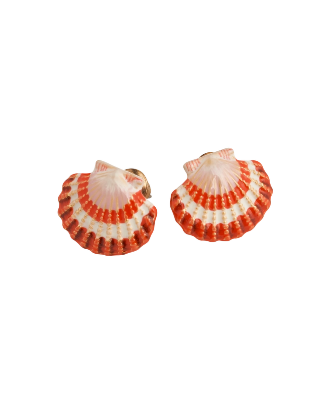 Clam Shell Stud Earrings| Fable England