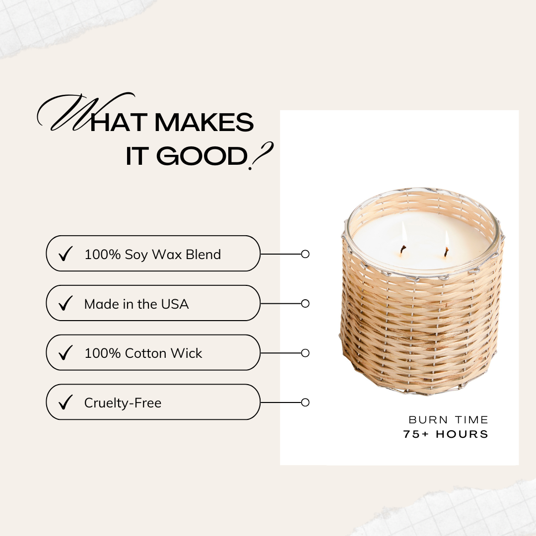 Handwoven Sea Grass Candle