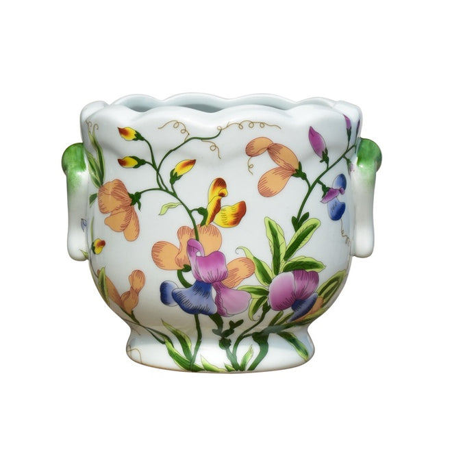 Floral Porcelain Cachepot
