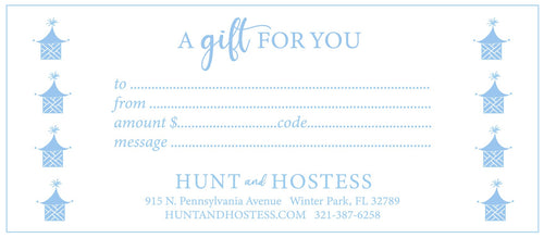 Hunt and Hostess Gift Card
