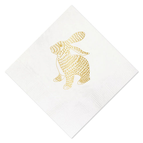 Bunny Napkins, Gold Foil | Easter