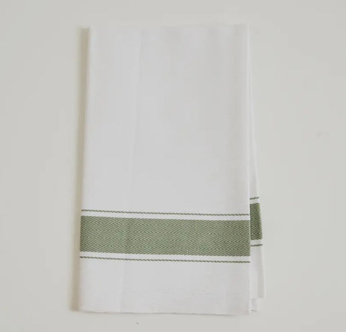 Striped Kitchen Towel, Green