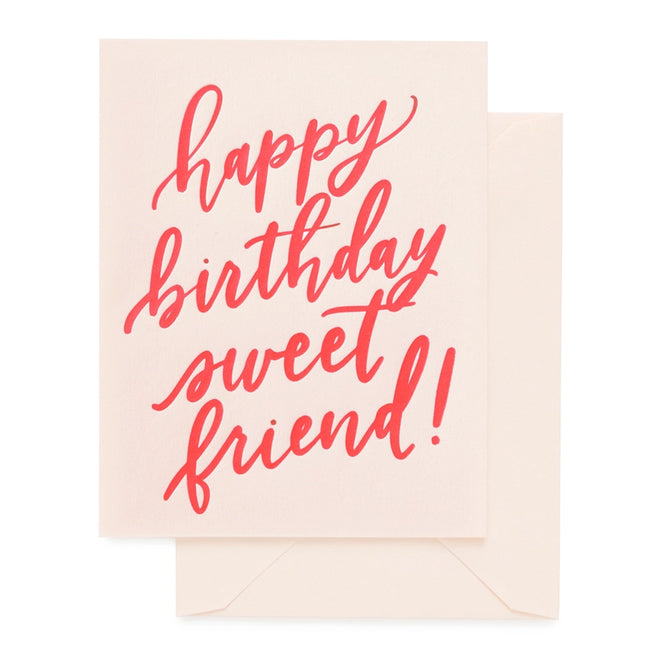 "Happy Birthday, Sweet Friend" Card | Sugar Paper