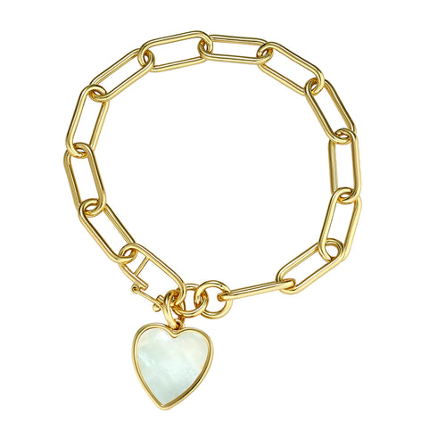Heart Charm Link Bracelet | ASHA