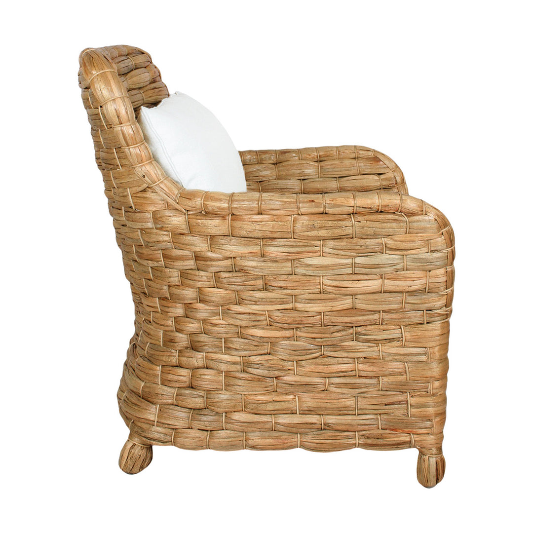 Atherton Wide Weave Water Hyacinth Occasional Chair | Jeffan