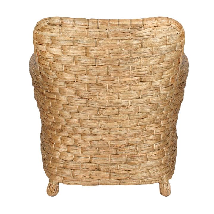 Atherton Wide Weave Water Hyacinth Occasional Chair | Jeffan