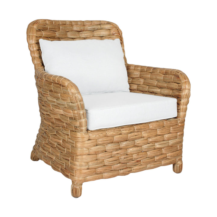 Atherton Wide Weave Water Hyacinth Occasional Chair | Jeffan