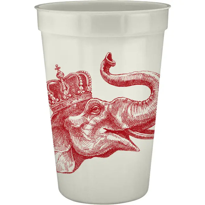 Lucky Elephant Pearlized Cups, S/12 | Alexa Pulitzer
