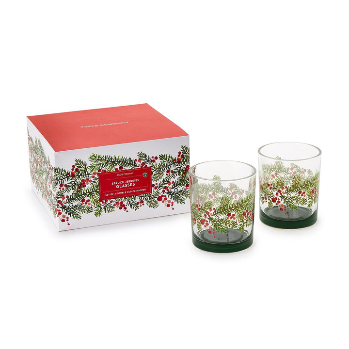 Merry Berry Double Old Fashioned Glasses, S/4