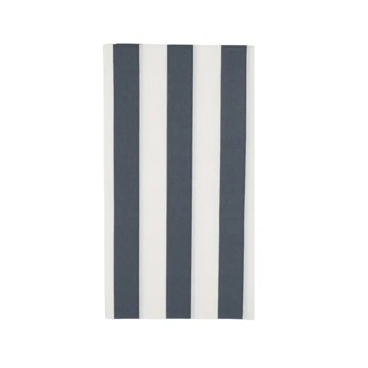 Cabana Stripe Guest Towels in Midnight Blue, S/20 | Bonjour Fete