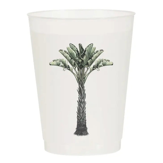 Palm Tree Frosted Cups, S/6