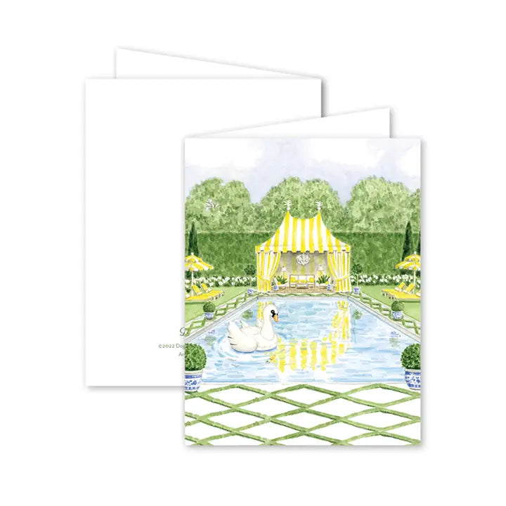 Poolside Cabana Note Cards, S/8 | Dogwood Hill