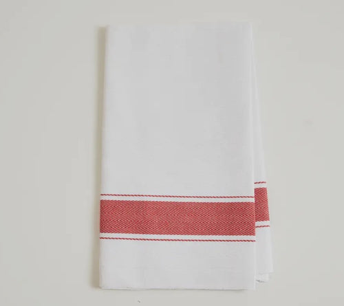 Striped Kitchen Towel, Red