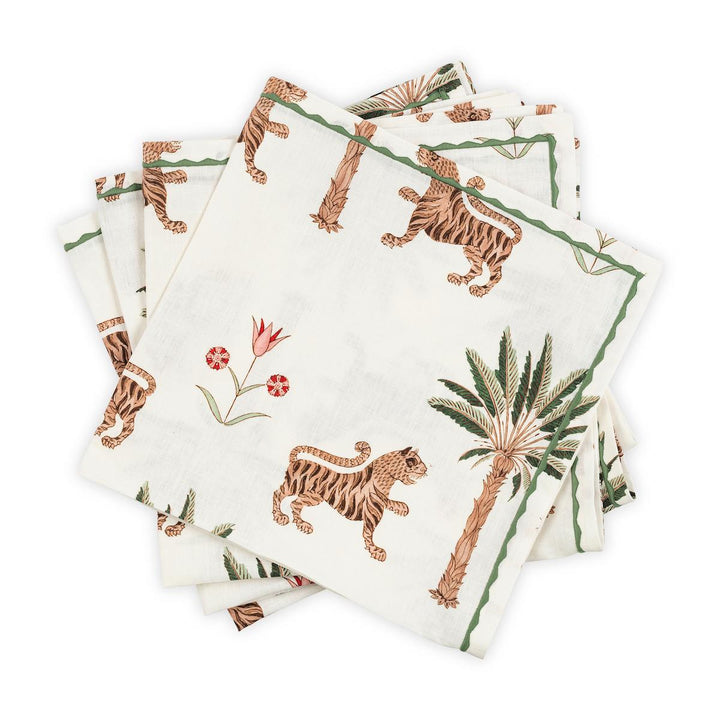 Schumacher Tiger Palm Napkin, Set Of 4