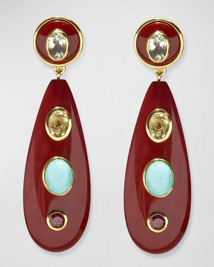 Torre Earrings in Chestnut | Lizzie Fortunato