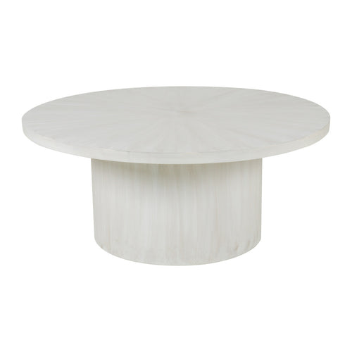 Zane 42" Round Mango Wood Coffee Table | Jeffan