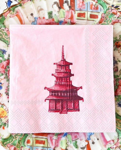 Pink Pagoda Napkins